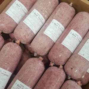 3 Bird Complete raw dog meat