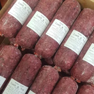 Lamb and Veg raw dog meat