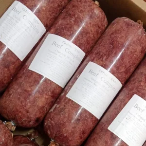 Beef Complete raw dog meat