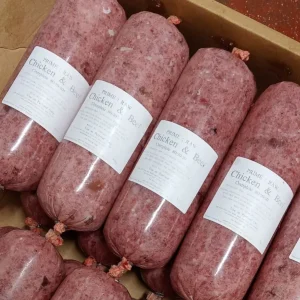 Chicken and Beef raw dog meat