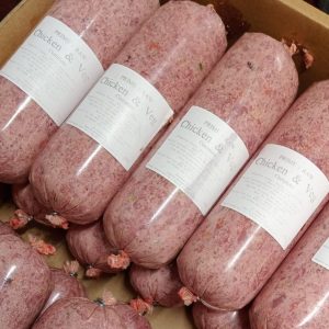 Chicken and Veg raw dog meat
