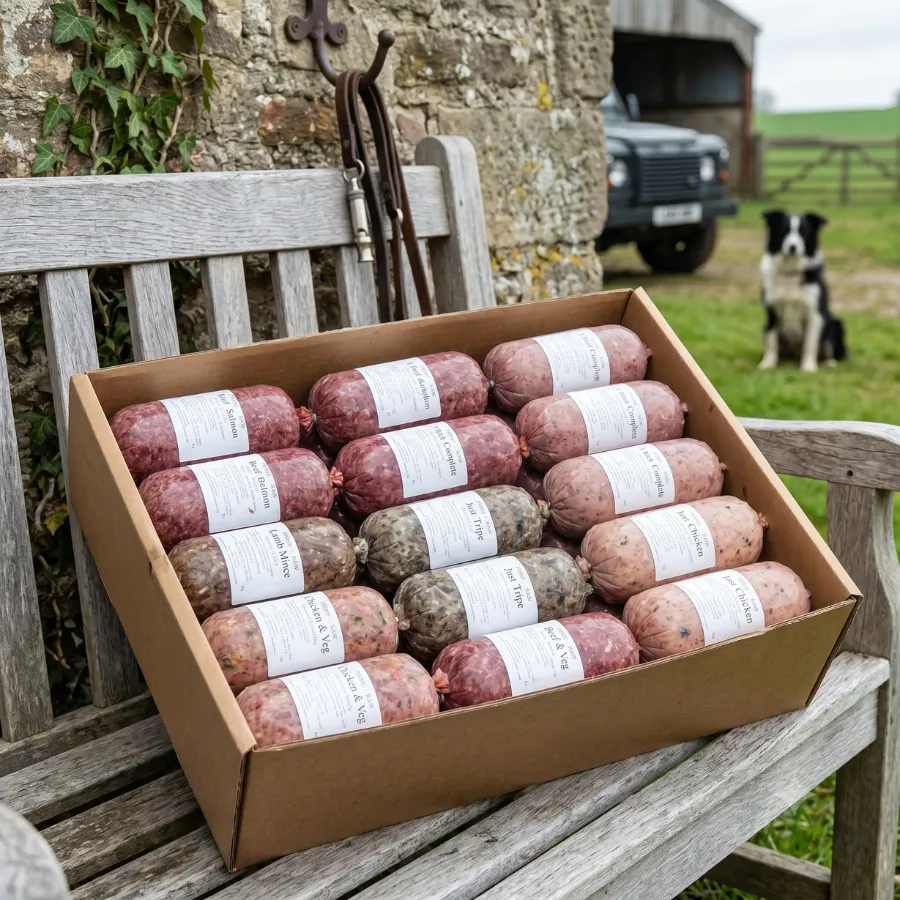 Mixed Box of 20 raw dog meat flavours