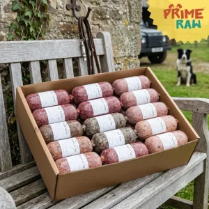 Mixed box of raw meat dog food rolls 20 flavours